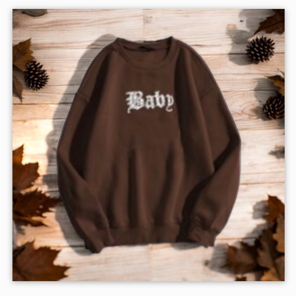 BUNDLE! 2 for 1- Sweatshirts- Dividend-Shein-Graphic -Grey-Brown-EUC-SzM-Cozy!🍂 - Picture 5 of 12
